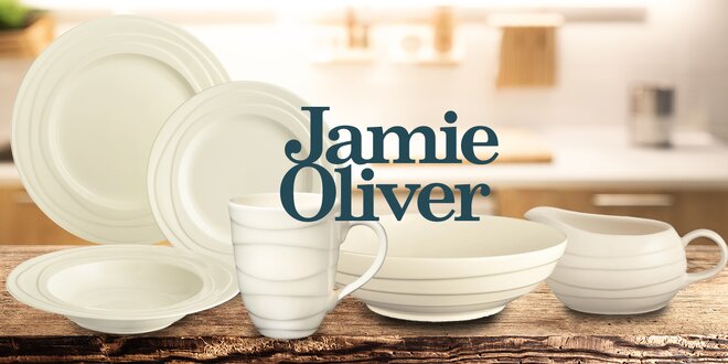Porcelánové nádobí edice Waves od Jamieho Olivera