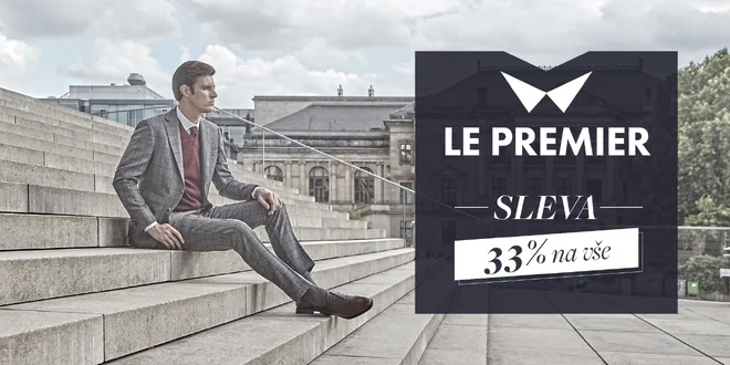 Sleva 33 % na pánskou módu na e-shopu Le Premier