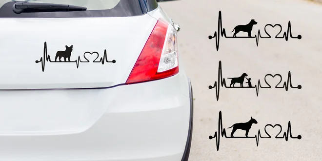 Samolepky na auto s výběrem psích plemen