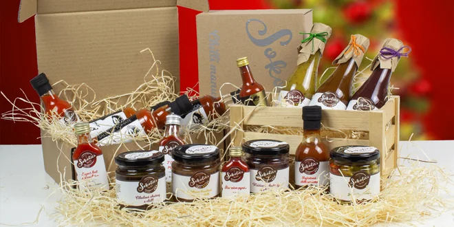Dárkové balení českých pálivých omáček i chutney