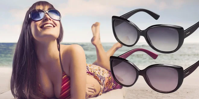Ženské značkové slnečné okuliare POLAROID v modernom tvare Cat Eye