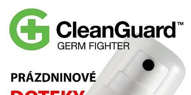 43 Kč za antibakteriální kabelkový sprej CleanGuard™ v hodnotě 109 Kč