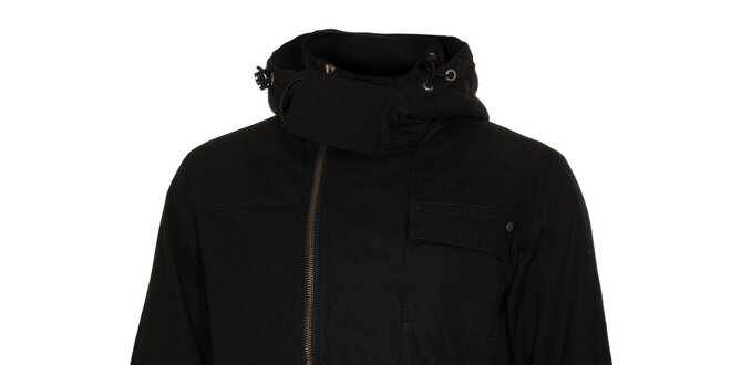 Pánská černá bunda Timeout s kapucí