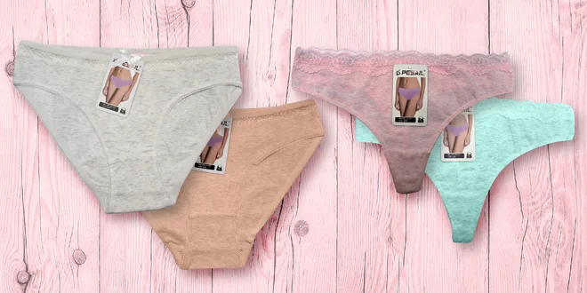 Dámské bavlněné kalhotky a tanga, různé barvy