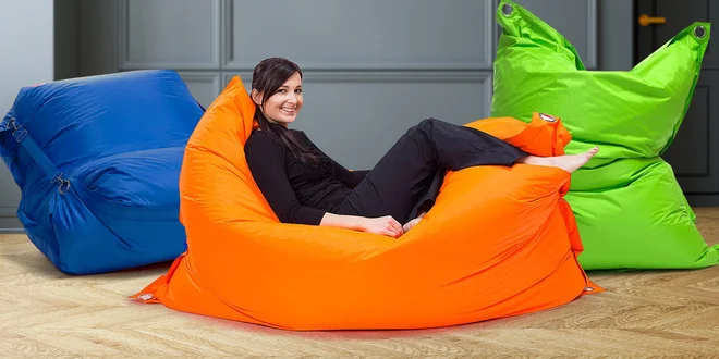 Sedací vaky Omnibag až 191 x 141 cm s popruhy