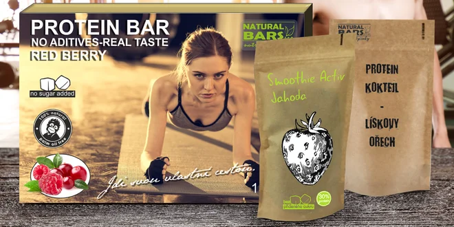 Proteinové a energetické tyčinky i koktejly