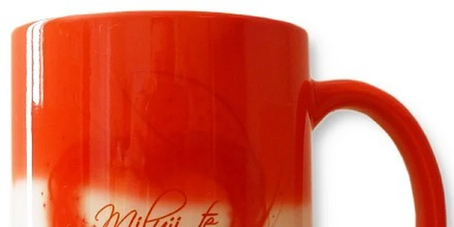 249 Kč za přebarvující se hrnek - Miluji Tě v původní hodnotě 499 Kč