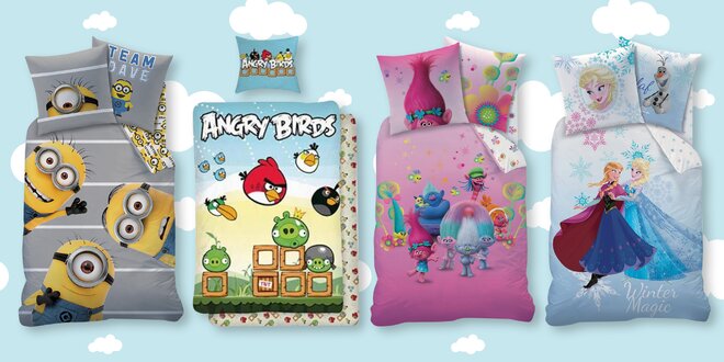 Dětské licenční povlečení s Angry Birds i Frozen