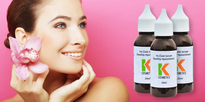 Čisté 1% sérum kyseliny hyaluronové