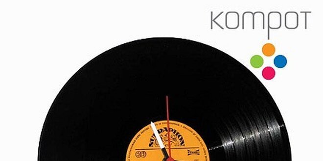 Jedinečné Retro hodiny z pravé vinylové desky v hodnotě 400 Kč