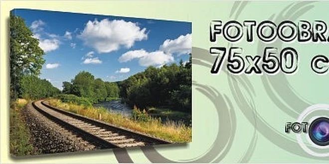 470 Kč za fotoobraz 75 x 50 cm na plátně z Vaší fotografie V hodnotě 940 Kč