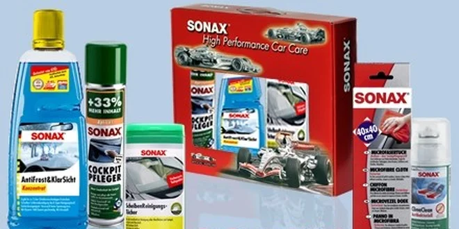 499 Kč za dárkový kufr autokosmetiky SONAX v původní hodnotě 980 Kč