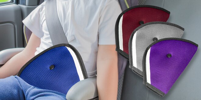 Návlek na bezpečnostní pás pro děti: šedý i bordó