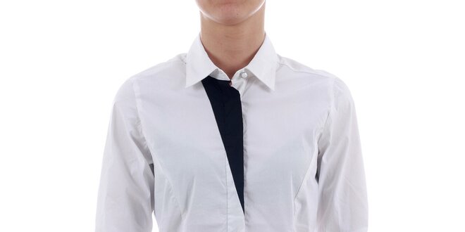 Dámská bílá košile Freesoul s černými detaily