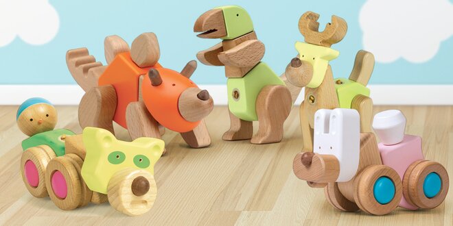 Multifunkční dřevěné hračky EQB pro kluky i holky