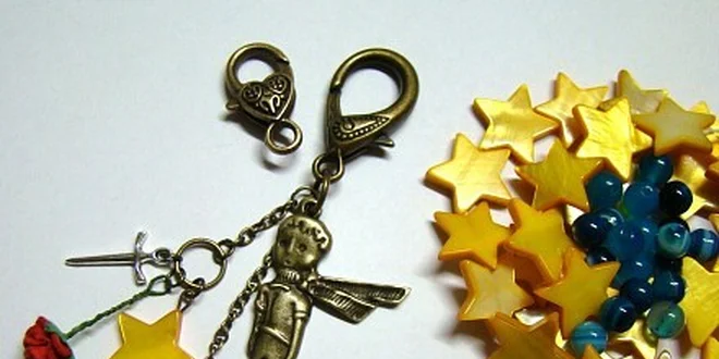 MALÝ PRINC - ručně komponovaný kouzelný pohádkový přívěšek je za 98 Kč