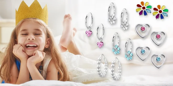 Stříbrné náušnice pro malé parádnice