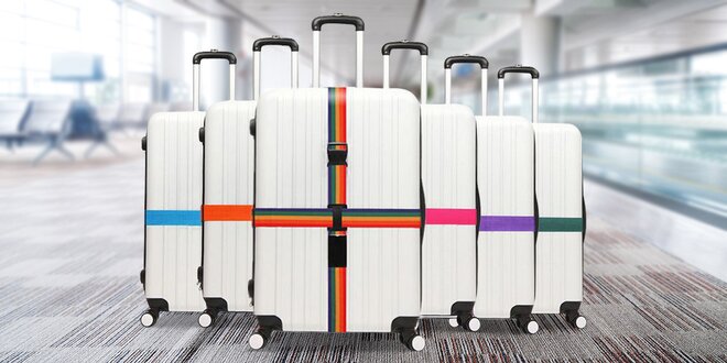 Stahovací popruhy na cestovní kufry: 4 barvy