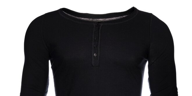 Pánské černé tričko Pepe Jeans s dlouhým rukávem