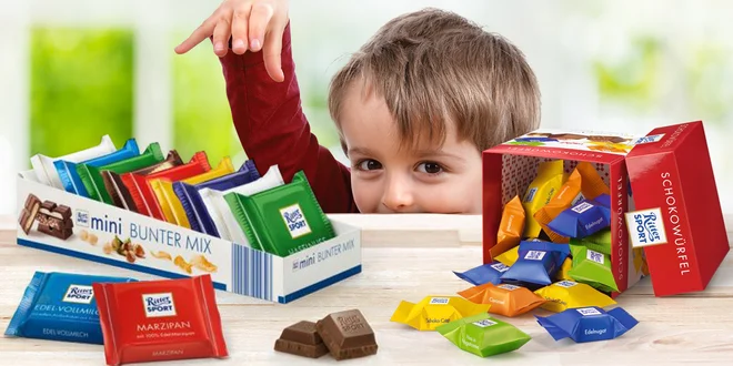Sladká chvilka: balíčky čokolád Ritter Sport