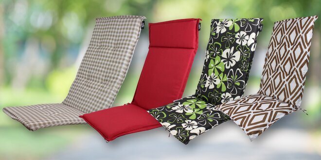 Polstry na zahradní židle a lehátka: 15 variant
