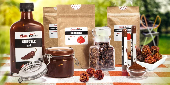 Balíček chilli papriček na grilování a kuchařka