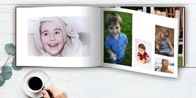 Fotokniha v tvrdých deskách na šířku