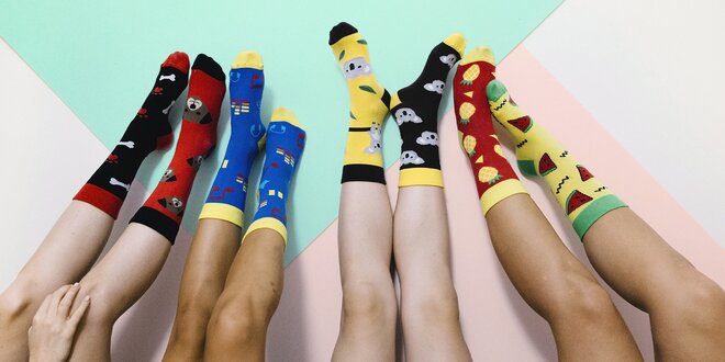 Designové unisex ponožky s veselými obrázky