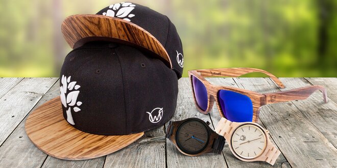 Stylové dřevěné doplňky: hodinky, brýle i snapback