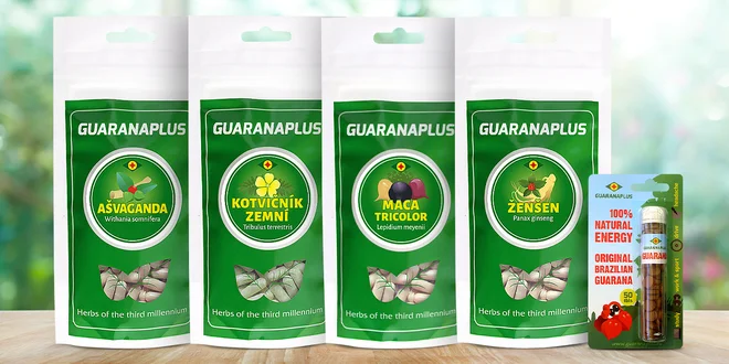 Přírodní rostlinné doplňky Guaranaplus bez chemie