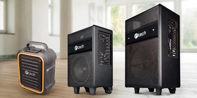 Výkonné reproduktory C-Tech s dálkovým ovladačem