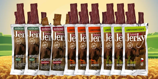10 balíčků sušeného masa Jihočeské Jerky