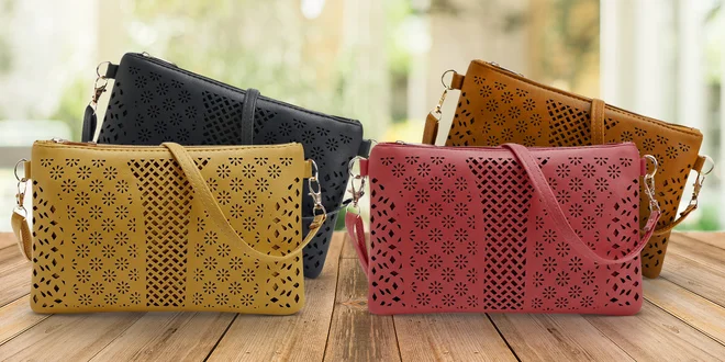 Psaníčko v elegantním děrovaném designu: 5 barev