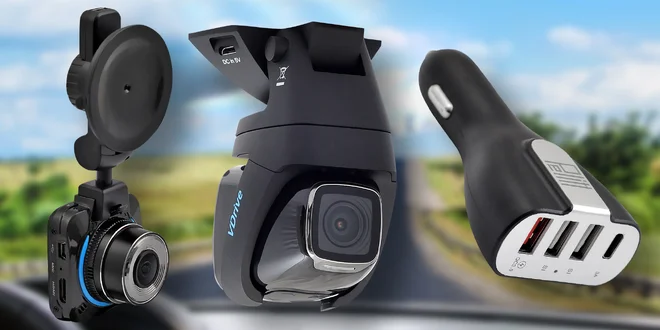 Kamera do auta i autonabíječka se 4 USB porty
