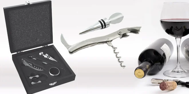 Dárkový set pro milovníky vína. Otvírák, teploměr a další!