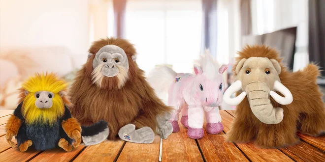 Plyšová zvířátka Webkinz: poník, mamut i plameňák