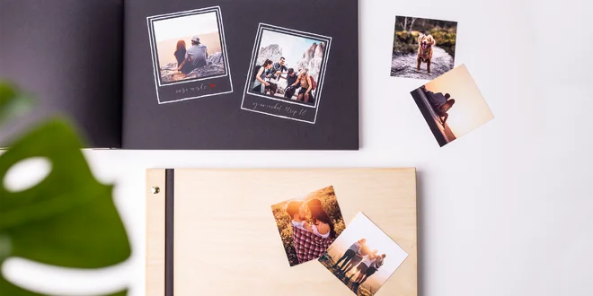 Dřevěné fotoalbum ruční výroby s washi páskou