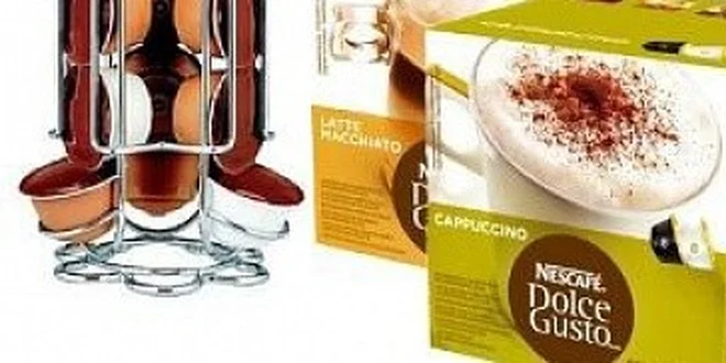399 Kč za set kapslí Dolce Gusto a stojánku v původní hodnotě 799 Kč