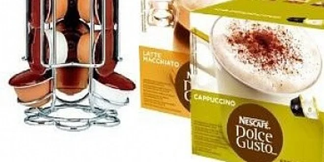 399 Kč za set kapslí Dolce Gusto a stojánku v původní hodnotě 799 Kč