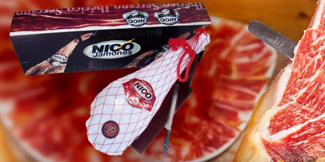 Výtečná španělská šunka vč. nože a stojanu