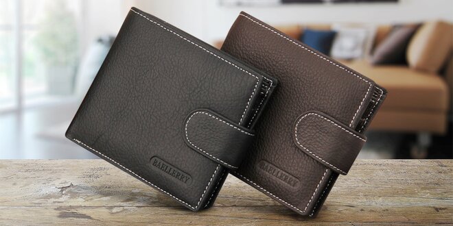 Elegantní kožené pánské peněženky ve 2 barvách