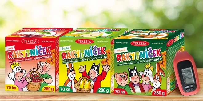 Multivitaminové želatinky Rakytníček pro děti