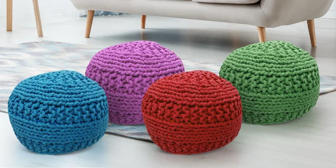 Bavlněné sedací vaky Tea Pouf v 11 různých barvách