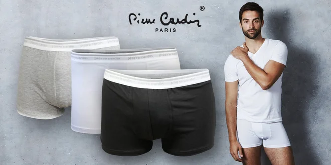 Dvoje pánské boxerky značky Pierre Cardin