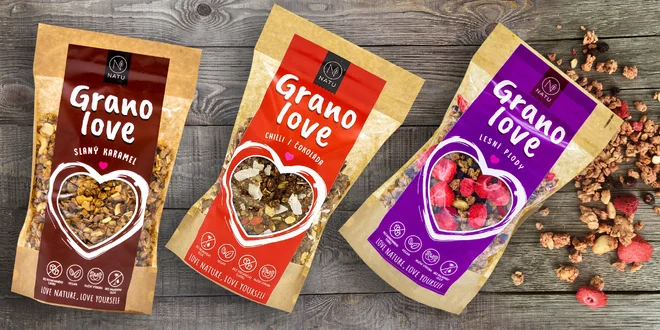 Směs Natu Granolove: slaný karamel i čokoláda