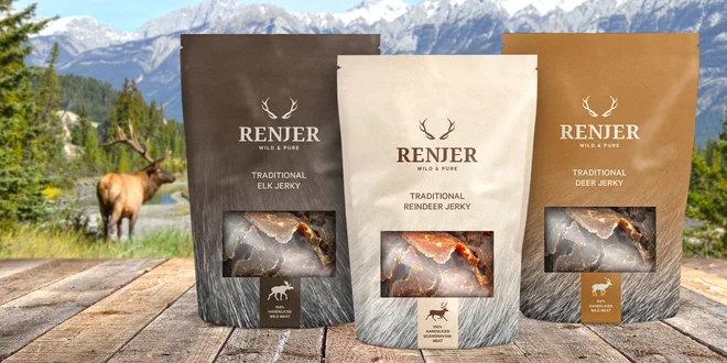 Ručně vyráběné jerky ze Švédska: jelen, los i sob