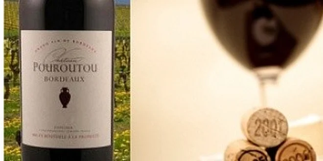 Luxusní červené víno z Bordeaux Château Pouroutou 2006, AOC