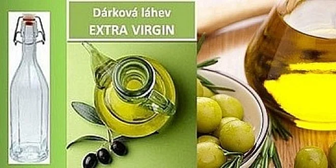 Extra panenský olivový olej stáčený do dárkového skla s pákovým uzávěrem