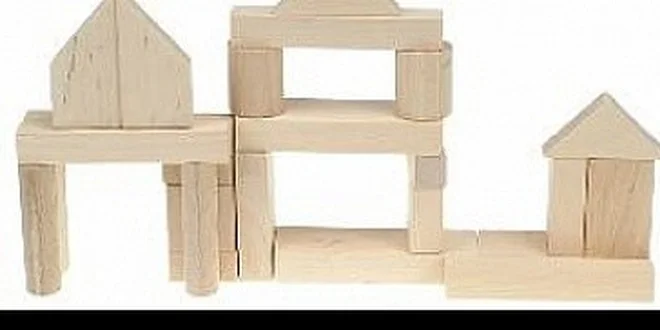 Dvě balení dřevěných kostek NATURAL 1. jakost (2x32ks)