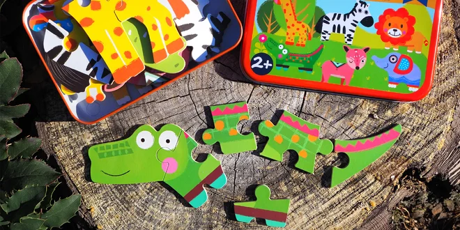 Moje první puzzle 6 v 1 v plechové krabičce